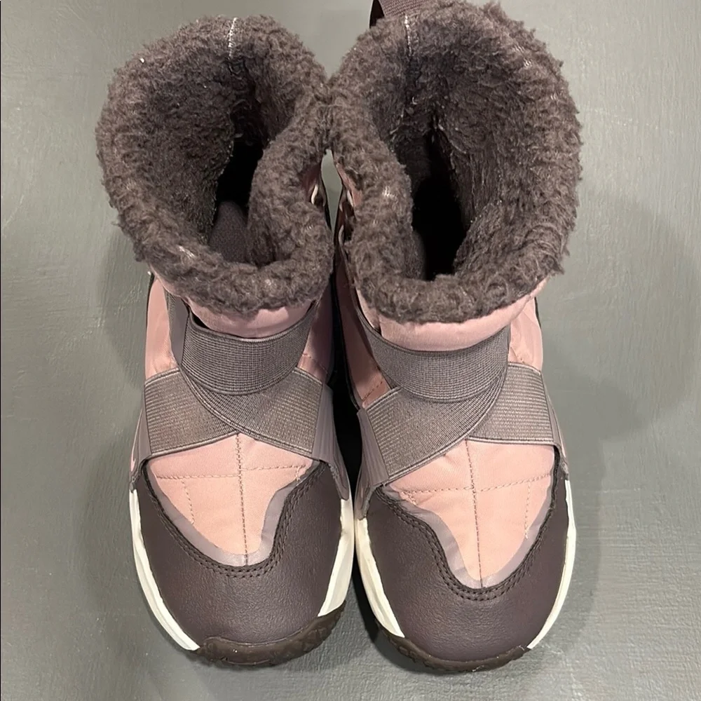 Nike Flex Advance Winter Boots Girls Pink Grey